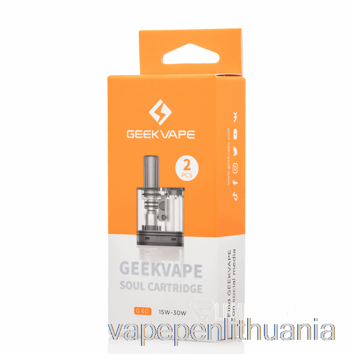 Geek Vape Soul Pakeitimo Ankštys 0,6ohm Pods Vape Skystis